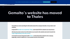 What Gemalto.com website looked like in 2021 (3 years ago)