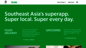 What Grab.com website looked like in 2021 (3 years ago)
