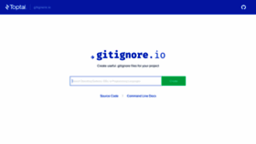 What Gitignore.io website looked like in 2021 (3 years ago)