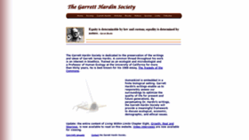What Garretthardinsociety.org website looked like in 2021 (3 years ago)