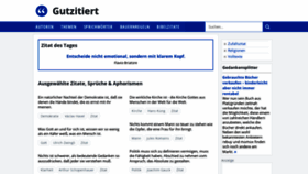 What Gutzitiert.de website looked like in 2021 (3 years ago)