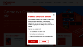 What Gamesysgroup.com website looked like in 2021 (3 years ago)