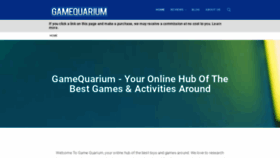 What Gamequarium.com website looked like in 2021 (3 years ago)