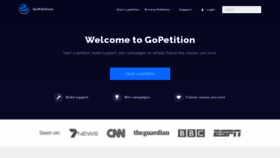 What Gopetition.com website looked like in 2021 (3 years ago)