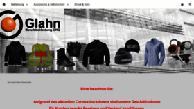 What Glahn-berufsbekleidung.de website looked like in 2021 (3 years ago)