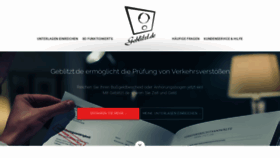 What Geblitzt.de website looked like in 2021 (2 years ago)