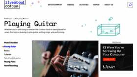 What Guitar.about.com website looked like in 2021 (3 years ago)