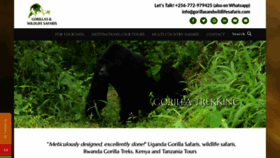 What Gorillasandwildlifesafaris.com website looked like in 2021 (3 years ago)
