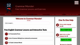What Grammar-monster.com website looked like in 2021 (2 years ago)
