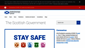 What Gov.scot website looked like in 2021 (3 years ago)