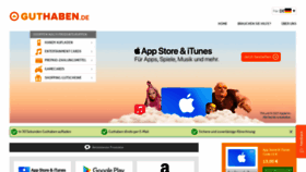 What Guthaben.de website looked like in 2021 (2 years ago)