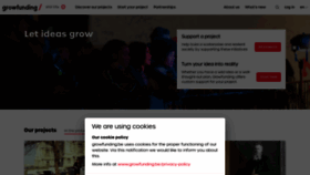 What Growfunding.be website looked like in 2021 (2 years ago)