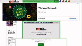What Getcalc.com website looked like in 2021 (2 years ago)