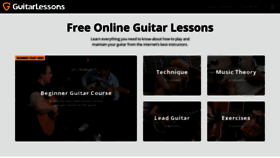 What Guitarlessons.com website looked like in 2021 (2 years ago)