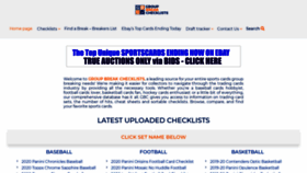 What Groupbreakchecklists.com website looked like in 2021 (2 years ago)