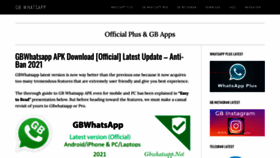 What Gbwhatsapp.net website looked like in 2021 (2 years ago)