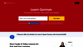 What Germanpod101.com website looked like in 2021 (2 years ago)