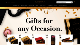 What Godiva.com website looked like in 2021 (2 years ago)