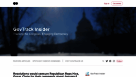 What Govtrackinsider.com website looked like in 2021 (2 years ago)
