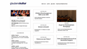 What Glaubenskultur.de website looked like in 2021 (2 years ago)