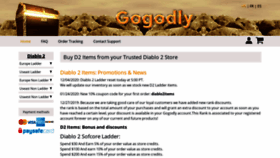 What Gogodly.com website looked like in 2021 (2 years ago)