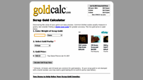 What Goldcalc.com website looked like in 2021 (2 years ago)