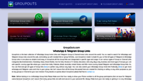 What Groupouts.com website looked like in 2021 (2 years ago)