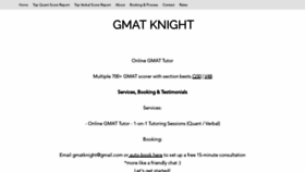 What Gmatknight.com website looked like in 2021 (2 years ago)