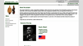 What Generals.dk website looked like in 2021 (2 years ago)