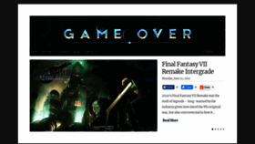 What Game-over.net website looked like in 2021 (2 years ago)