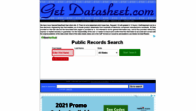 What Getdatasheet.com website looked like in 2021 (2 years ago)