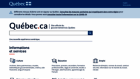 What Gouv.qc.ca website looked like in 2021 (2 years ago)
