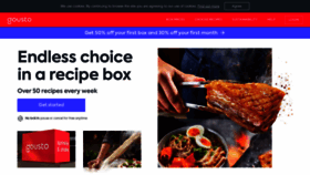 What Gousto.co.uk website looked like in 2021 (4 years ago)
