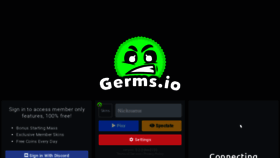 What Germs.io website looked like in 2021 (2 years ago)