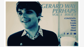 What Gerardway.com website looked like in 2021 (2 years ago)