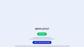 What Geton.global website looked like in 2021 (2 years ago)