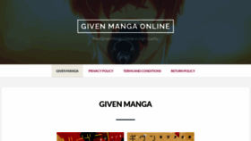 What Given-manga.com website looked like in 2021 (2 years ago)