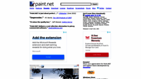 What Getpaint.net website looked like in 2021 (2 years ago)