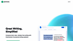 What Grammarly.com website looked like in 2021 (2 years ago)