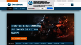 What Gamessphere.de website looked like in 2021 (2 years ago)