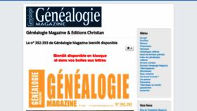 What Genealogiemagazine.com website looked like in 2021 (2 years ago)