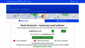 What Generator.email website looked like in 2021 (2 years ago)