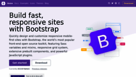 What Getbootstrap.com website looked like in 2021 (2 years ago)