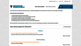 What Gewinnspielverzeichnis.at website looked like in 2021 (2 years ago)