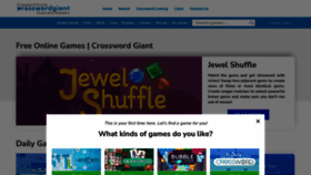What Games.crosswordgiant.com website looked like in 2021 (2 years ago)