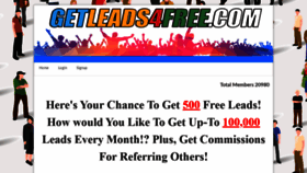What Getleads4free.com website looked like in 2021 (2 years ago)