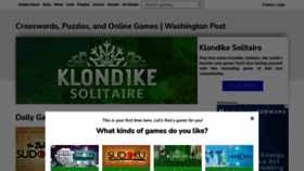 What Games.washingtonpost.com website looked like in 2021 (2 years ago)