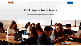What Goanimate4schools.com website looked like in 2021 (2 years ago)