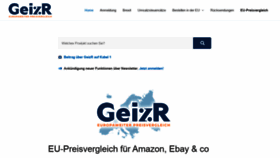 What Geizr.de website looked like in 2021 (2 years ago)