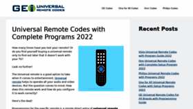 What Geouniversalremotecodes.com website looked like in 2021 (2 years ago)